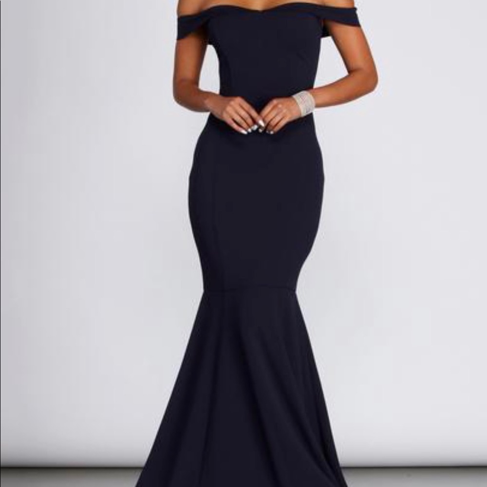 NAVY BLUE MERMAID DRESS